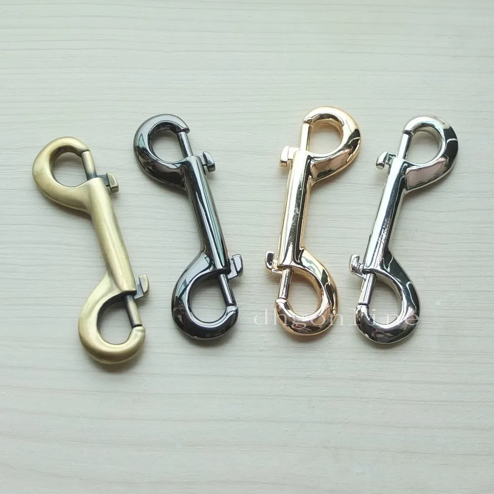 

2 Pcs 4" 99mm CLIP SNAP Hook Heavy Duty Double End luggage pet tie Keychain Gate 1/2" Nickle Bronze gun black light gold Choice