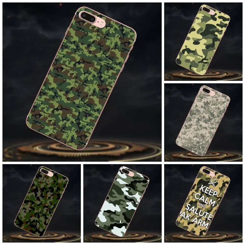Защитный чехол для Apple iPhone 4 5 5C 6 6S 7 8 Plus X XS Max XR зеленый Армейский Камуфляж |