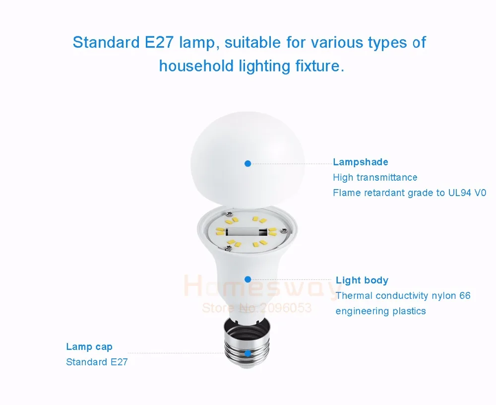 Xiao mi, умный светодиодный лампочка, Шариковая лампа, Wi-Fi, пульт дистанционного управления, Xiaomi mi, домашнее приложение, стандартная лампа E27, 6,5 Вт, а
