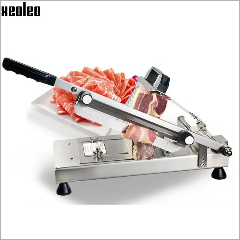 Xeoleo Manual Meat Slicer Machine for commercial use scale adjustment stainless steel Meat Cutter Machine Manual Slice machine Xeoleo Manual Meat Slicer Machine for commercial use scale adjustment stainless steel Meat Cutter Machine Manual Slice machine