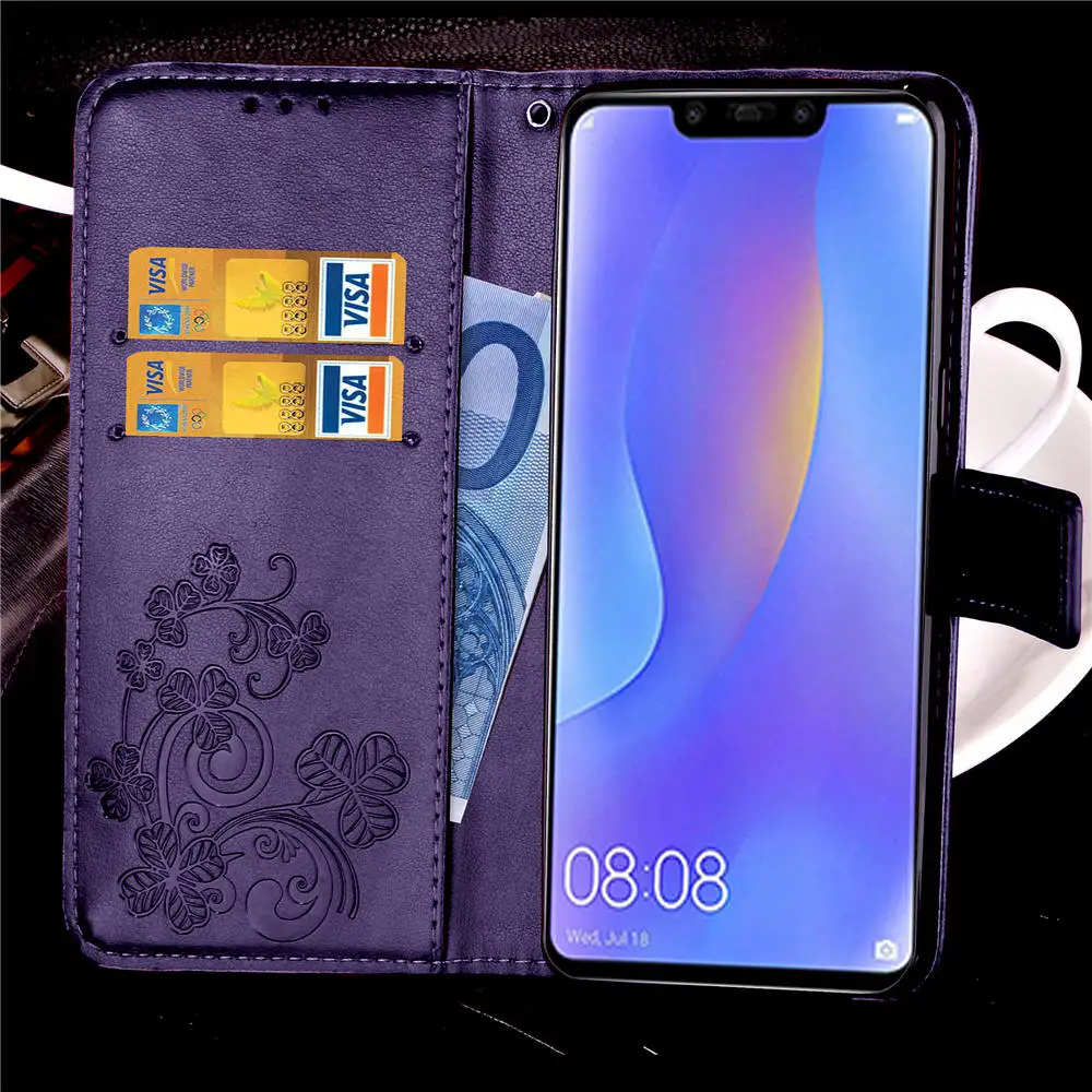 Роскошные Флип кожаный чехол для huawei Nova 2 2i Lite 3 3i Ретро отделения карточек