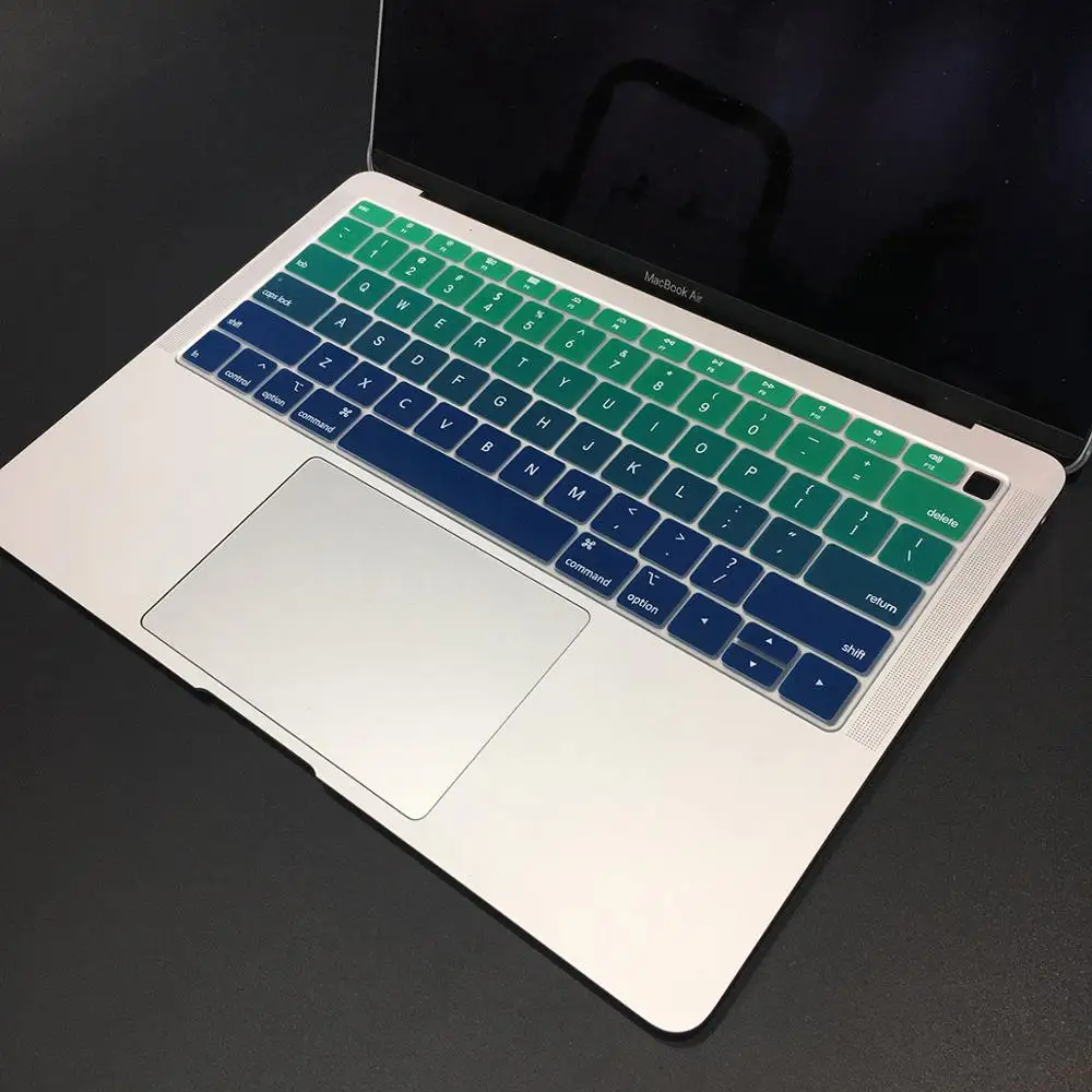 Силиконовый чехол-клавиатура для нового Macbook Air 13 13," с дисплеем retina& Touch ID модель A1932 Senerity синий в однотонный розовый