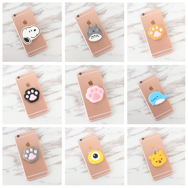 

Cute cartoon Flexible Phone Stand Bracket Expanding Mobile Phone Holder Table Holder Grip Mount Universal socket