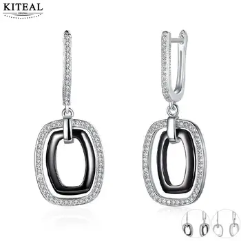 

KITEAL Lose Money Promotions! Black White Maiden geometry Geometry Zircon Engagement Wedding Jewelry Accessories