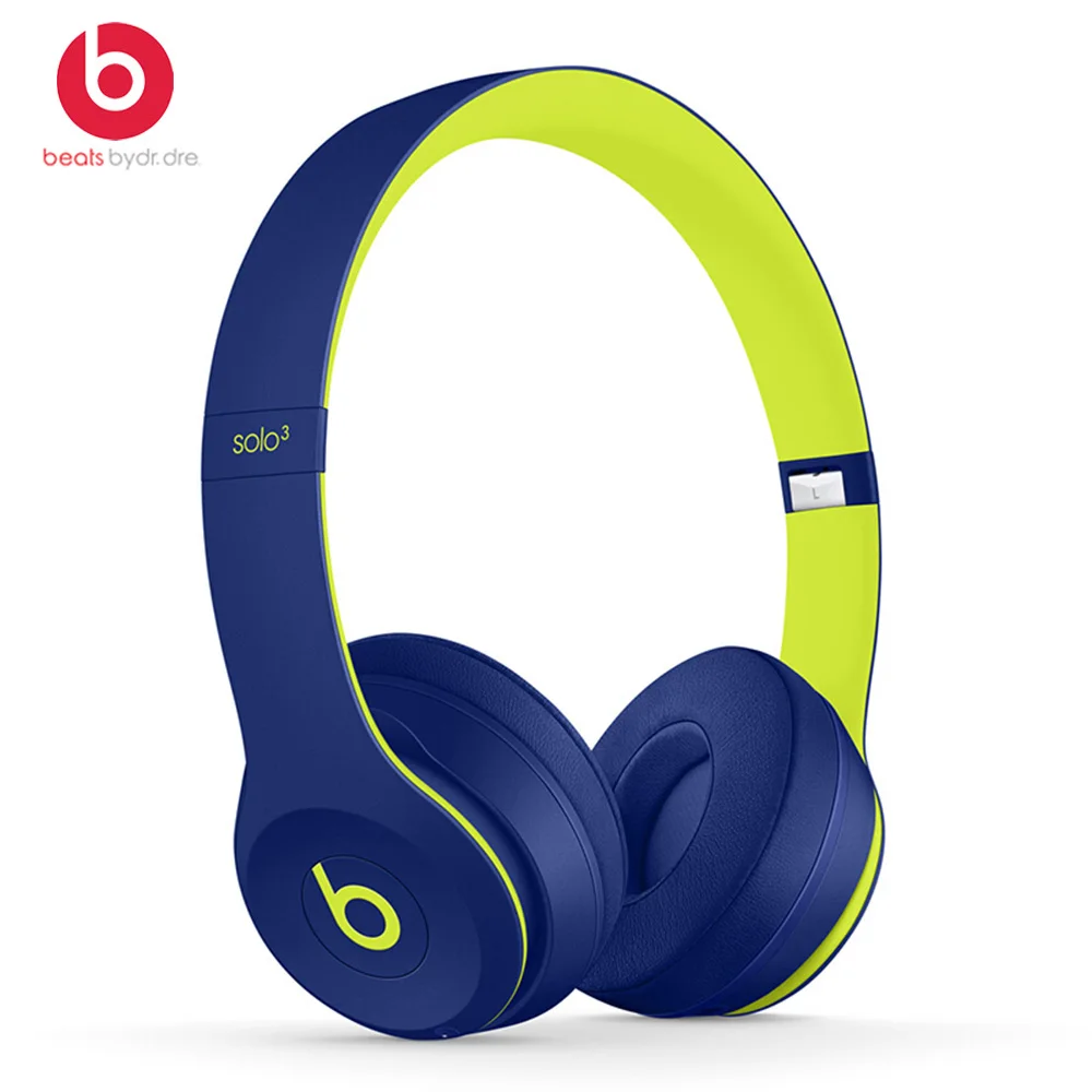 Beats by dre Solo3 беспроводные Bluetooth наушники на ухо наушники игровая гарнитура Музыка Hands-free наушники Solo 3 с микрофоном fone - Цвет: Dark blue