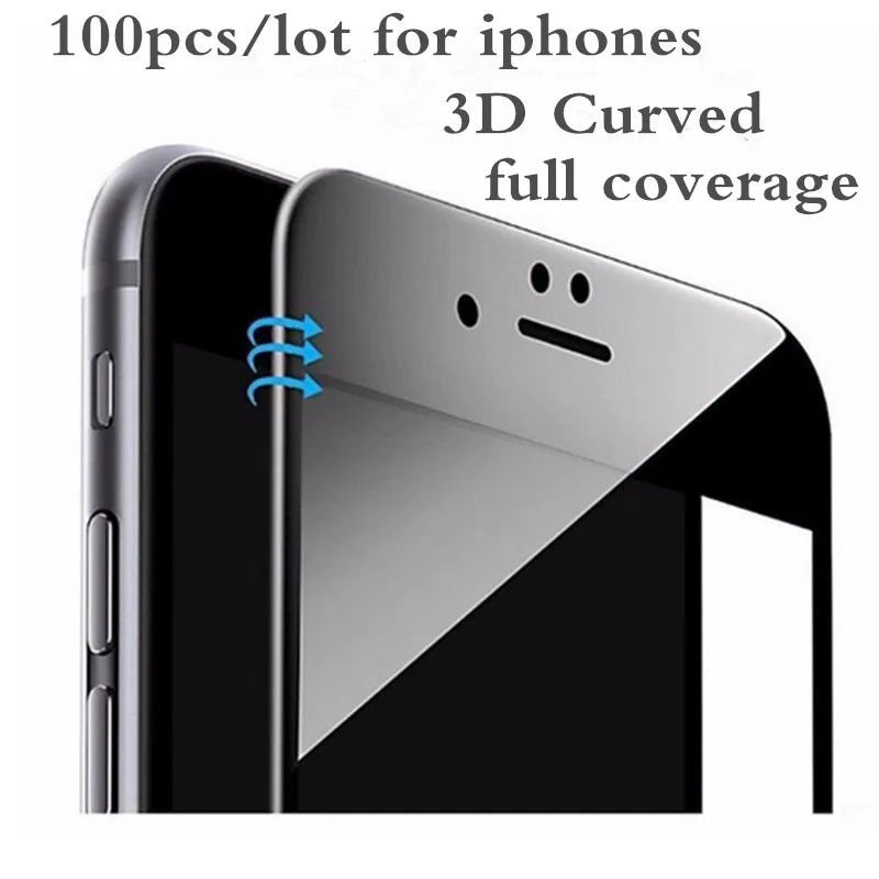 imágenes para AGREAL 100 unids/lote 9 H 3D Carbon Fiber Soft Edge Vidrio Templado Curvado para iphone 6 plus 6s 7 7 plus protector de pantalla del teléfono película imágenes para AGREAL 100 unids/lote 9 H 3D Carbon Fiber Soft Edge Vidrio Templado Curvado para iphone 6 plus 6s 7 7 plus protector de pantalla del teléfono película