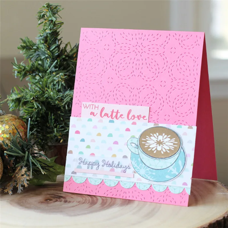

DiyArts Grain Frame Wave Background Metal Cutting Dies for Card Making New 2018 for Scrapbooking Die Cuts for Card Makings