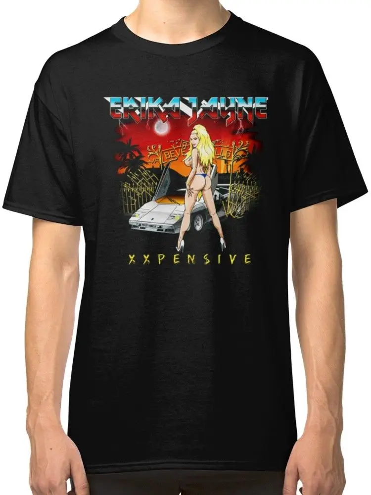 100 Cotton Fashion T Shirts EXpensive Erika Jayne Men's Black Tees T