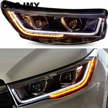 

Car Styling for Toyota Highlander Kluger 2015 2016 2017 Headlights LED Headlight DRL Bi Xenon Lens High Low Beam Parking Fog