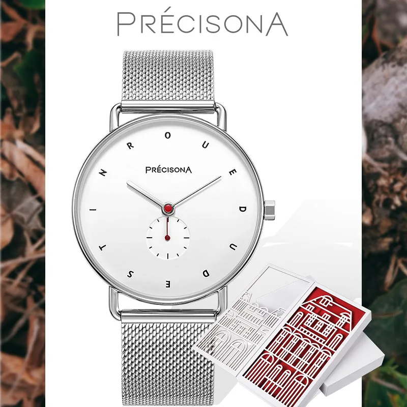 

PRECISONA Top Brand Luxury Simple calendar pointer men's watch PA4101