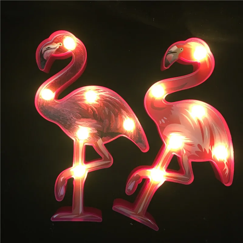 3D окрашенные Фламинго светодиодные ночники AA батарея мощность домашний декор на стол освещение детская Ночная лампа детский подарок лампада Led