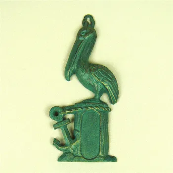 

Copper Cormorant Sculpture Wall Mounted Iron Anchor Model Craft Embellishment for Sitting Room, Bedroom and Study Room Decor