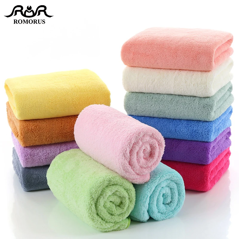 8 цветов, полотенце из микрофибры, супер впитывающее быстросохнущее банное полотенце из кораллового флиса, мягкое полотенце для лица, одноцветное полотенце