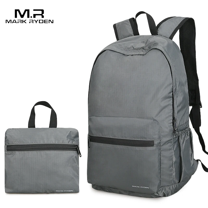 Mark Ryden Folding Backpack Men 14 Inch Nylon Men Backpack Lightweight Bag Water Repllent Travel Storage Bags