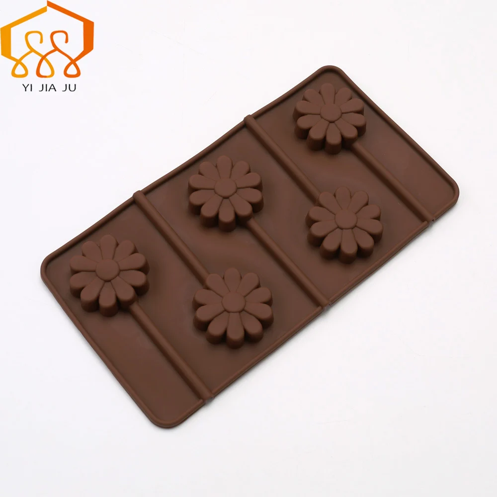 Силиконовая форма с 5 отверстиями для шоколада|mould silicone|silicone roundchocolate maker |