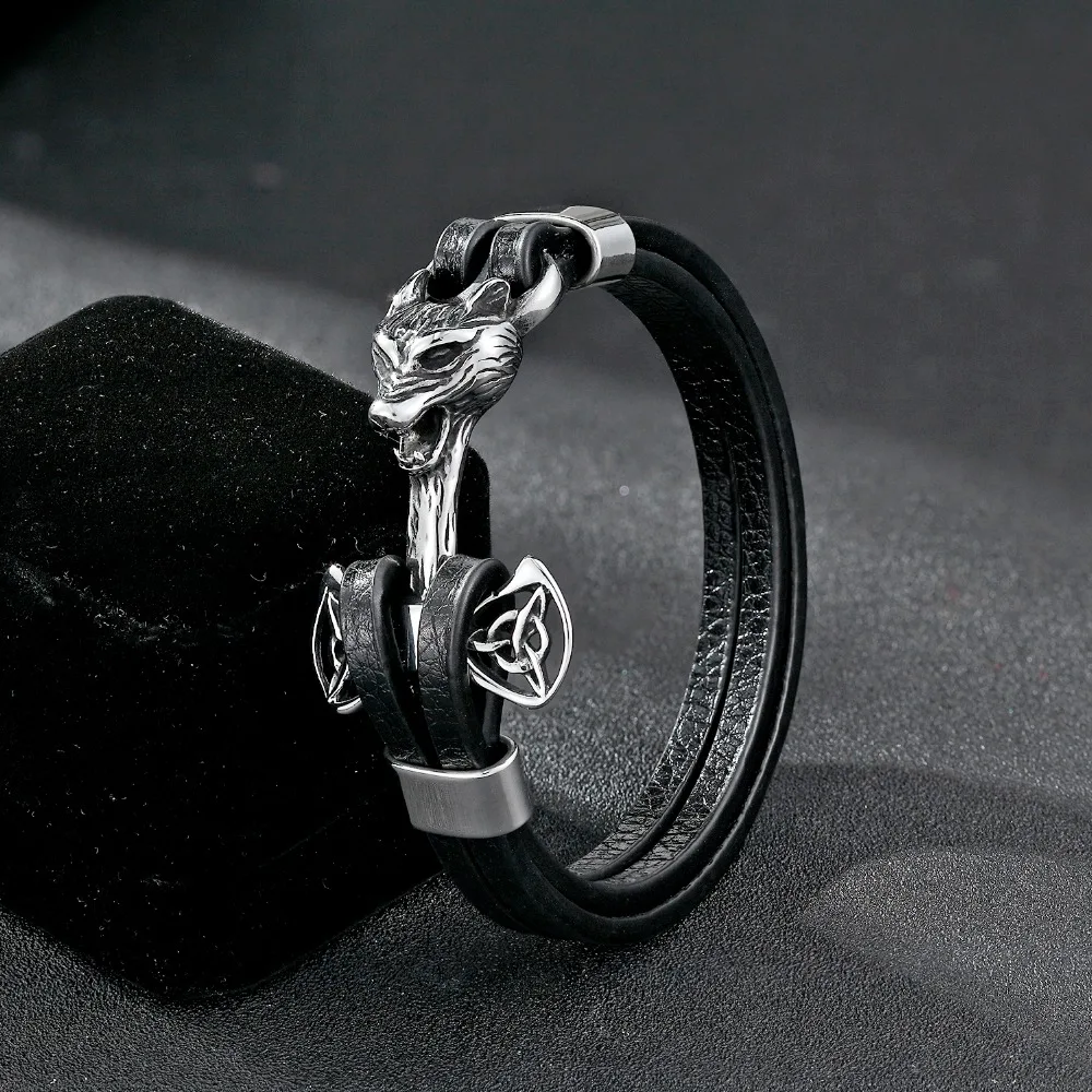 Мужской винтажный браслет с якорем из нержавеющей стали в стиле панк