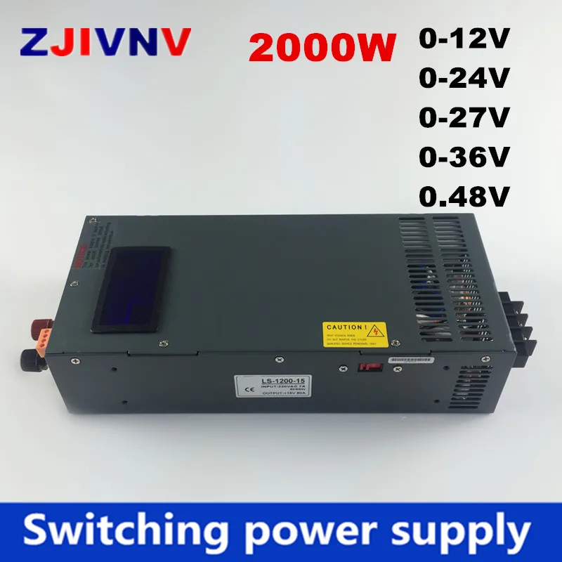 Новое поступление 2000 Вт импульсный источник питания 0-12 в 24 в 36 в 27 в 48 В, напряжение, регулируемое для промышленного управления DC мотор power suply i