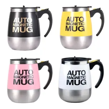 

Auto Magnetic Mug Coffee Milk Mix Cups Stainless Steel Tumbler Creative Electric Lazy Self Stirring Mug 400ml (No Batteries)