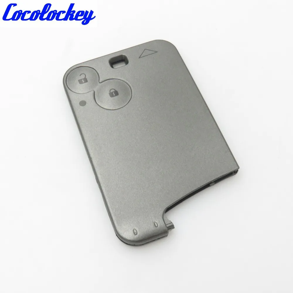 Cocolockey Car Smart Card Shell 2 Buttons Key Blank Case Cover No Blade Fit for Renault Laguna No Logo