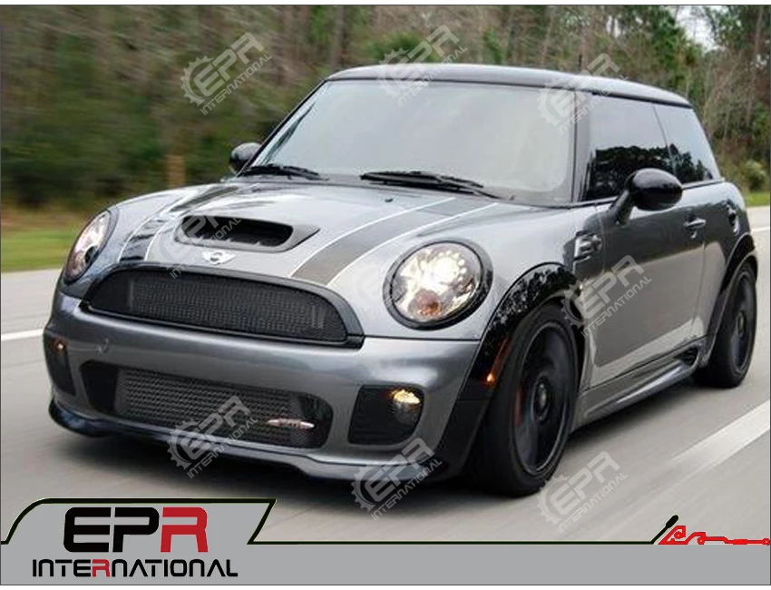 Для Mini Cooper S R56 2007~ карбоновая капот совок тип А глянцевая отделка VTX крышка капота воздухозаборник вентиляционное отверстие волокна тюнинговый канал