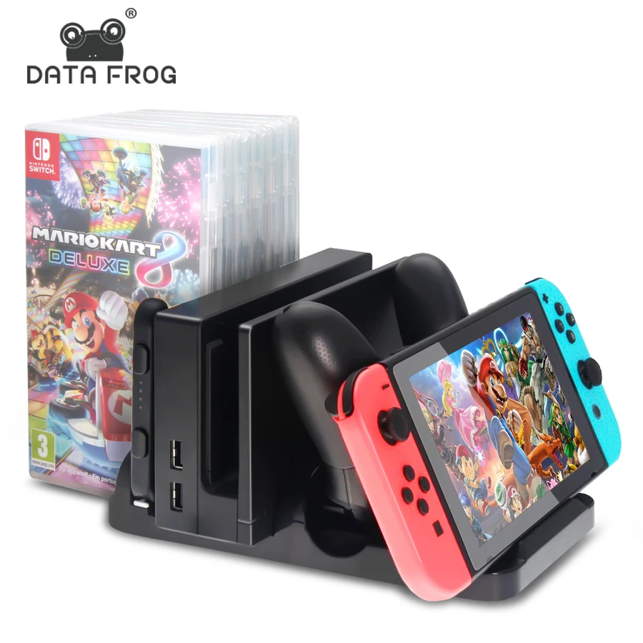 2 IN 1 Multifunctional Charging Stand Dock Station for Nintend Switch Pro Controller Card Box