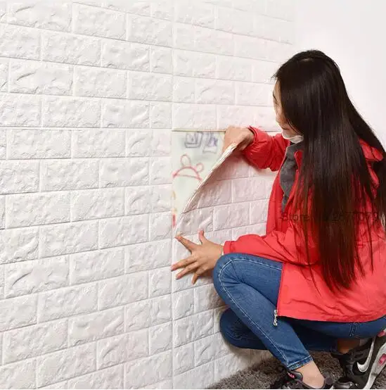 70x77 см DIY 3D светло зеленые настенные наклейки PE Foam Safty домашний декор Обои