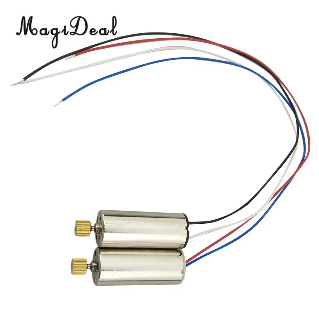 MagiDeal High Quality 2Pcs Metal CW CCW Copper Teeth Motor for Hubsan H502E H502S H50 X4 Drone Quadcopter Remote Control Parts 