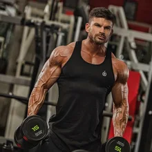 Европейский и американский братья хлопок спортивные для мужчин фитнес жилет бег дна без рукавов