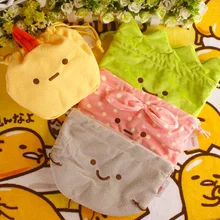 IVYYE 1PCS Sumikko gurashi Cartoon Drawstring Bags Cute Plush storage handbags makeup bag Coin Bundle Pocket Purse NEW