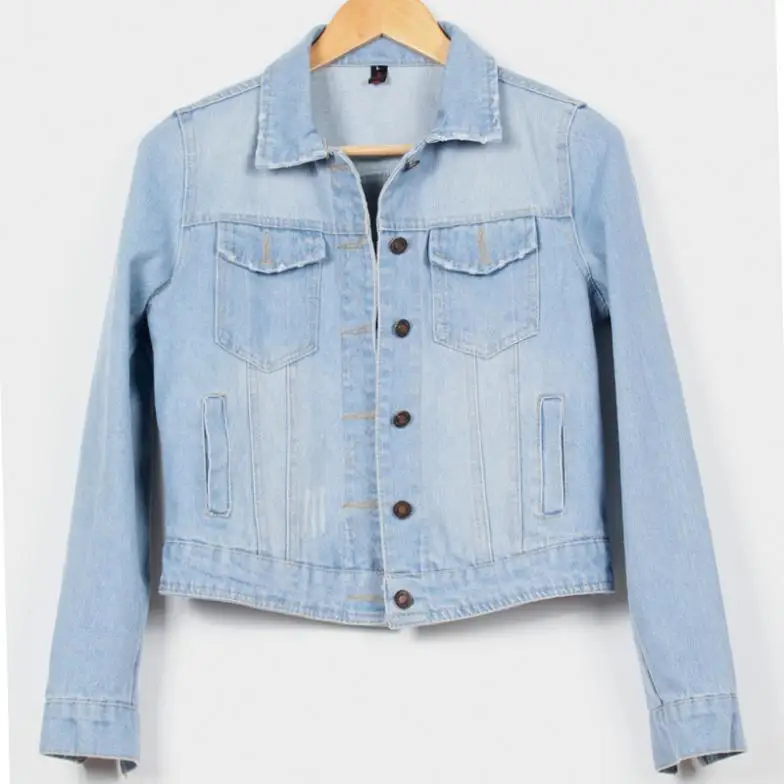 new 2014 ladies' coat denim jacket women jean jacket blue jean jackets