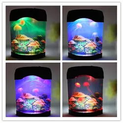 Vusum креативный Медузы аквариум Ночной свет универсальный аквариум настольное светодио дный украшение светодиодный свет