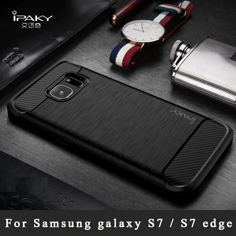 Для samsung galaxy s7 edge Чехол ipaky брендовый силиконовый чехол для матовый TPU чехлы |
