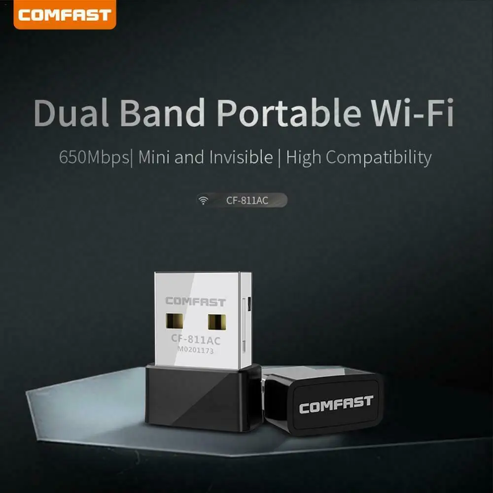 Двухдиапазонный USB Wifi адаптер 650 Мбит/с Wi-Fi адаптер 5 ГГц антенна USB Ethernet PC Wi-Fi адаптер LAN Wifi ключ AC Wifi приемник