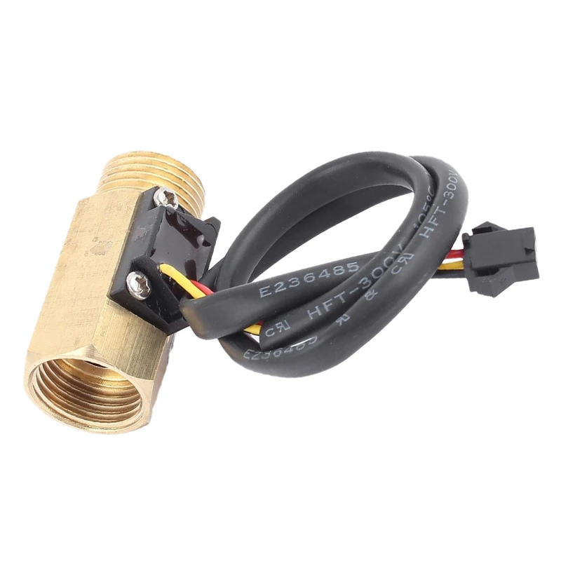 

G1/2 Inch Thread Hall Effect Liquid Water Flow Sensor Switch Flowmeter Fluidmeter, 1-30L/Minute, 50 Mm Long