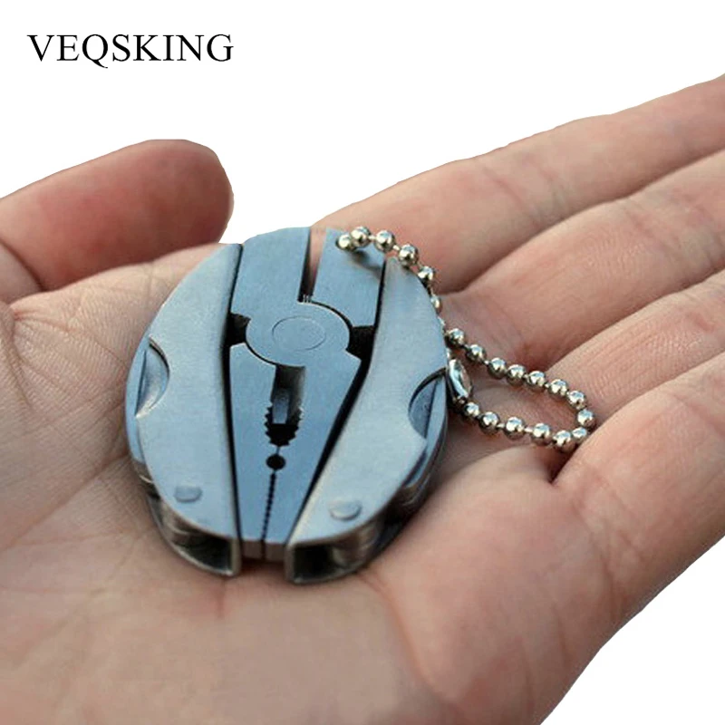 

Portable Multifunction Folding Plier, Stainless Steel Foldaway Knife Keychain Screwdriver, Outdoor Camping Survival EDC Tools
