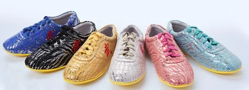 

Adult&kids Wushu shoes children practise tai chi shoes leather martial arts kung fu shoes blue/silver/golden/rose EU27~47