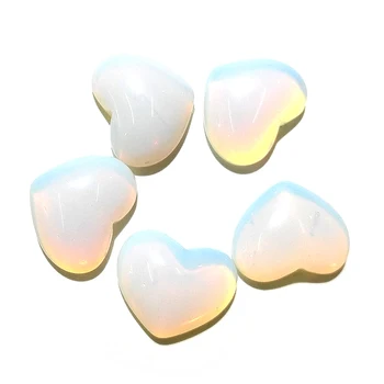 

10 Pieces Opal Natural Stones Cabochon 10x10mm 15x18mm 25x25mm Heart Shape No Hole for Making Jewelry DIY
