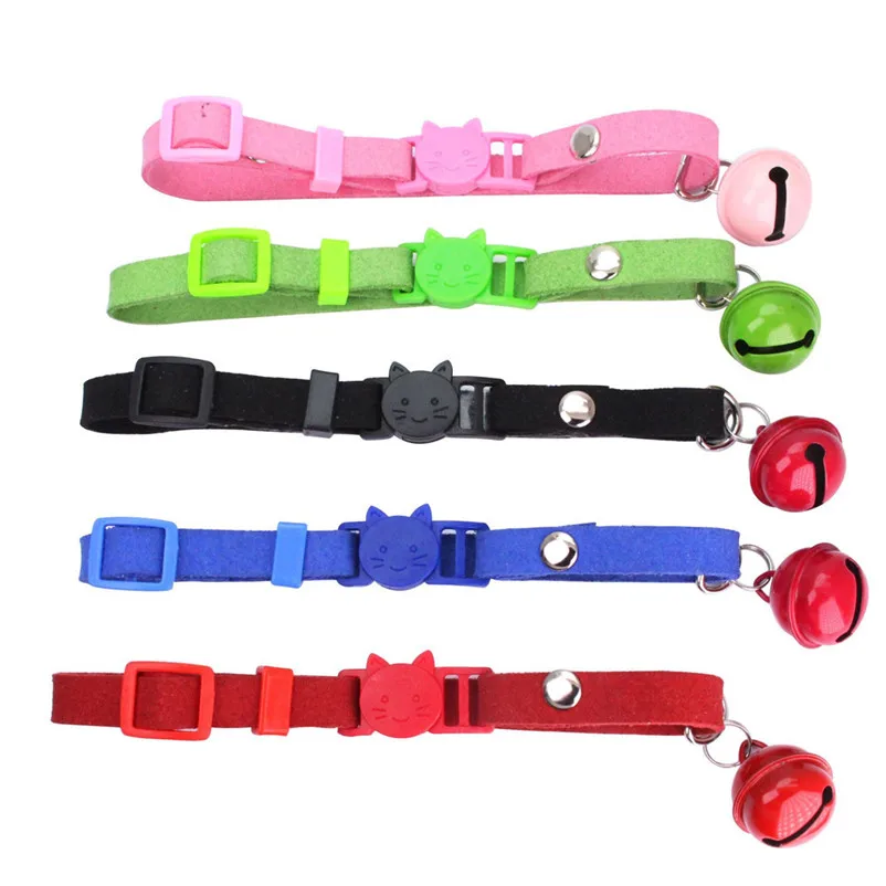 Pendant collar for cats Microfiber Cat Head Pet dog Adjustable Collar Cat Puppy Necklace pet Product Leash and Harnesses A14 (12)