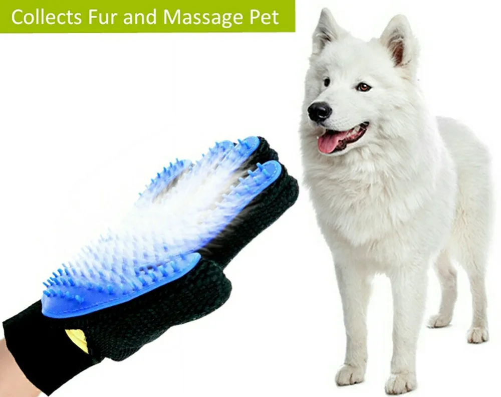 Ультразвуковые силиконовые перчатки для кошек, расческа для волос, щетка для ванны для домашних животных, мягкие эффективные массажные перчатки для ухода за шерстью, перчатки для мытья волос для домашних животных