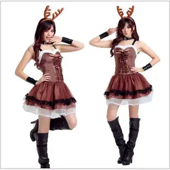 

Christmas Adult Costumes Fawn Animal Costume Drama Performance Sika Deer Santa Claus Breeding Deer