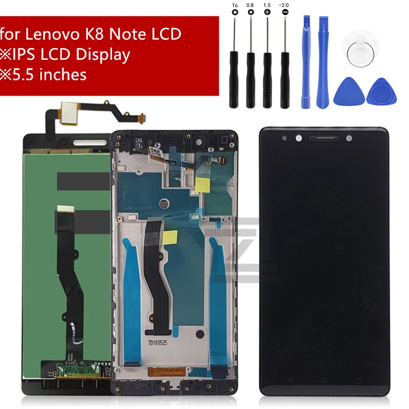

Original For Lenovo K8 Note LCD Display Touch Screen Digitizer Assembly for Lenovo K8 Note screen Replacement Repair Parts