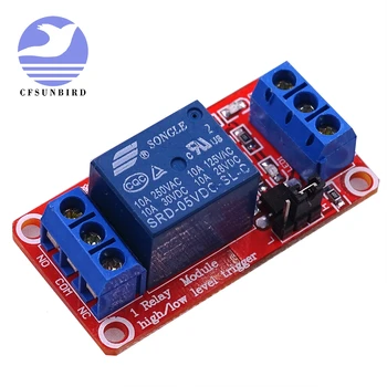 

CFsunbird 1 Channel 5V Relay Module Board Shield with Optocoupler Support High and Low Level Trigger for Arduino