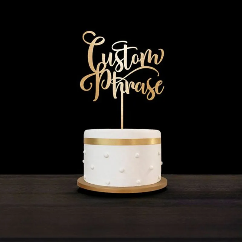 Персонализированные Свадебный торт Топпер на заказ Жених и невеста имя торт Топпер деревенский стиль мариаж украшения