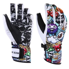 Лыжные перчатки зимние спортивные непромокаемые лыжные перчатки для сноуборда, ветрозащитные теплые Сноубординг снегоходные перчатки