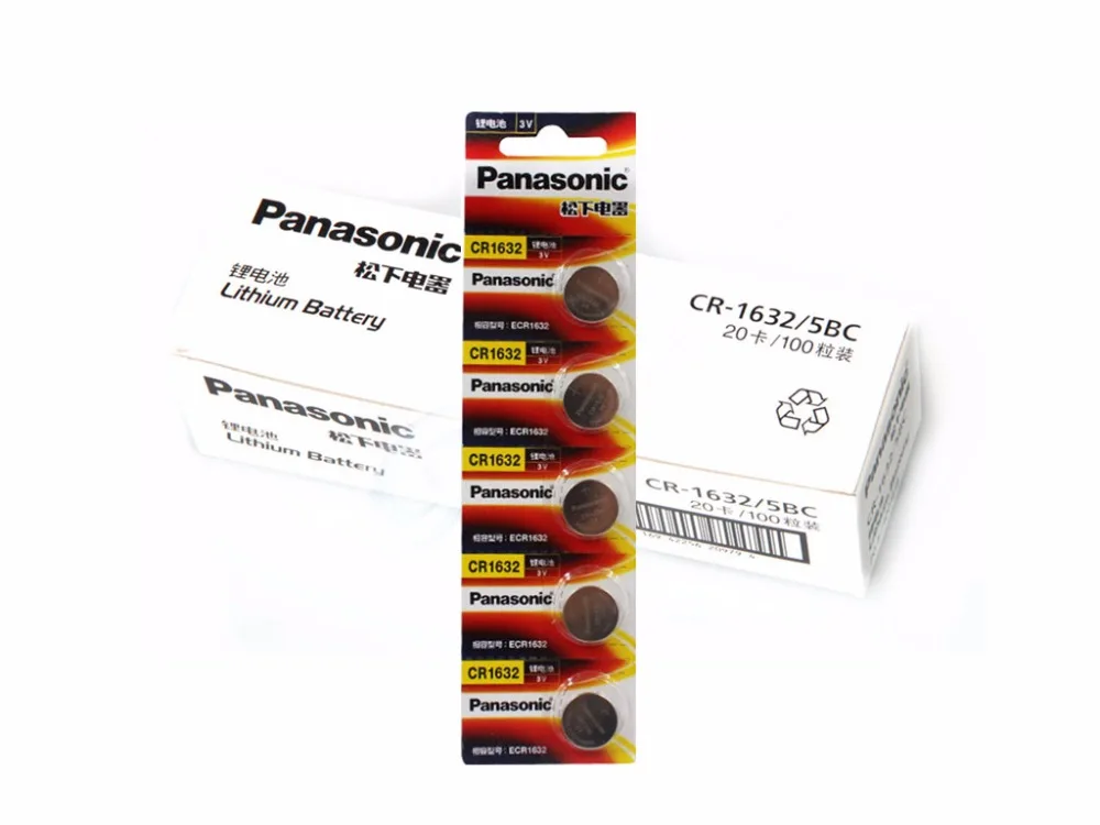 

100Pcs PANASONIC CR1632 1632 DL1632 3V Lithium Batteries Cell Button Coin Battery
