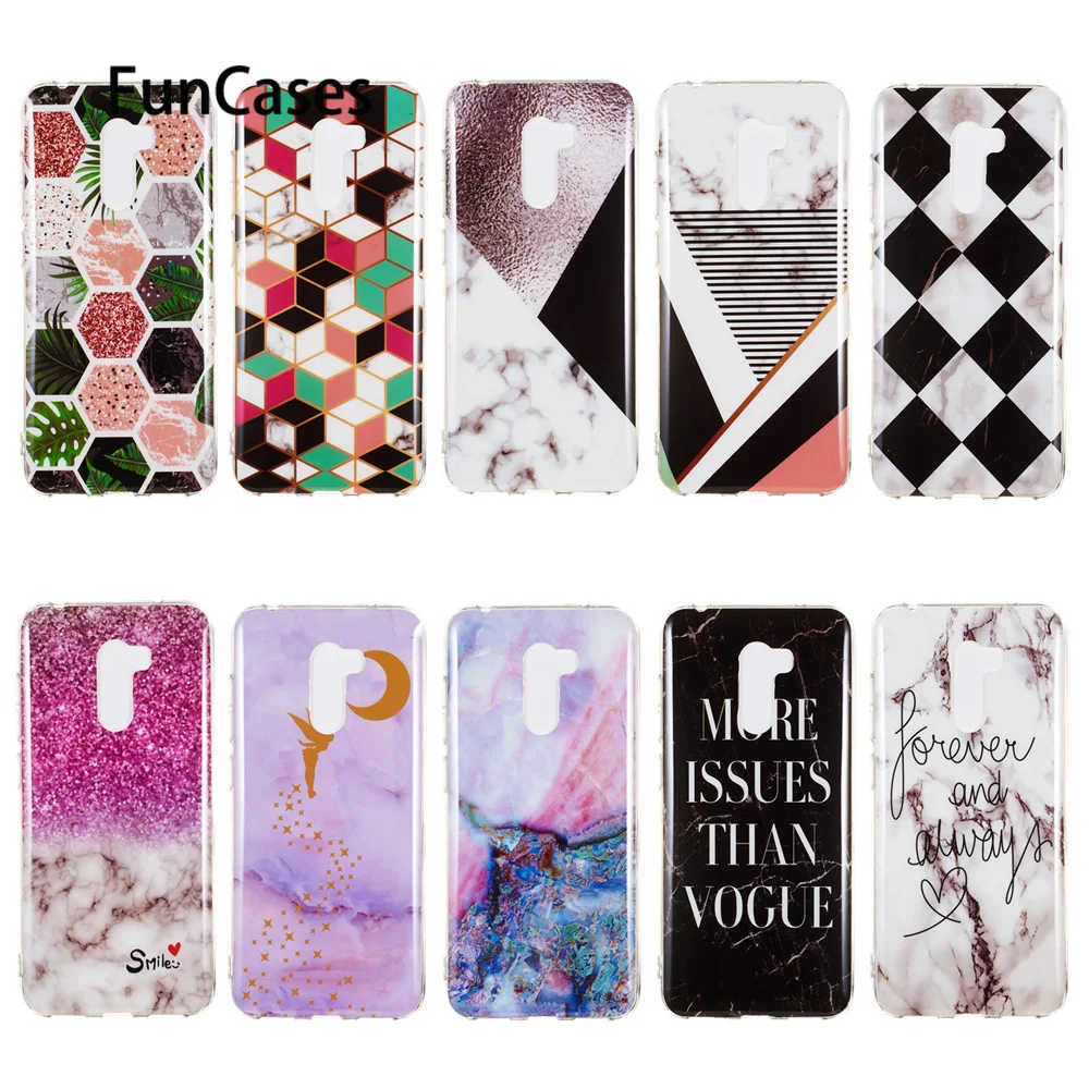 Soft TPU Back Covers For estojo Xiaomi A2 Square Phone Cases sFor funda 6X Pocophone F1 Lite Funda Pattern Case Ajax | Мобильные