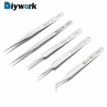 DIYWORK нержавеющая сталь утолщаются электроники Щипцы Ручной инструмент RST11-15 Точность Пинцет