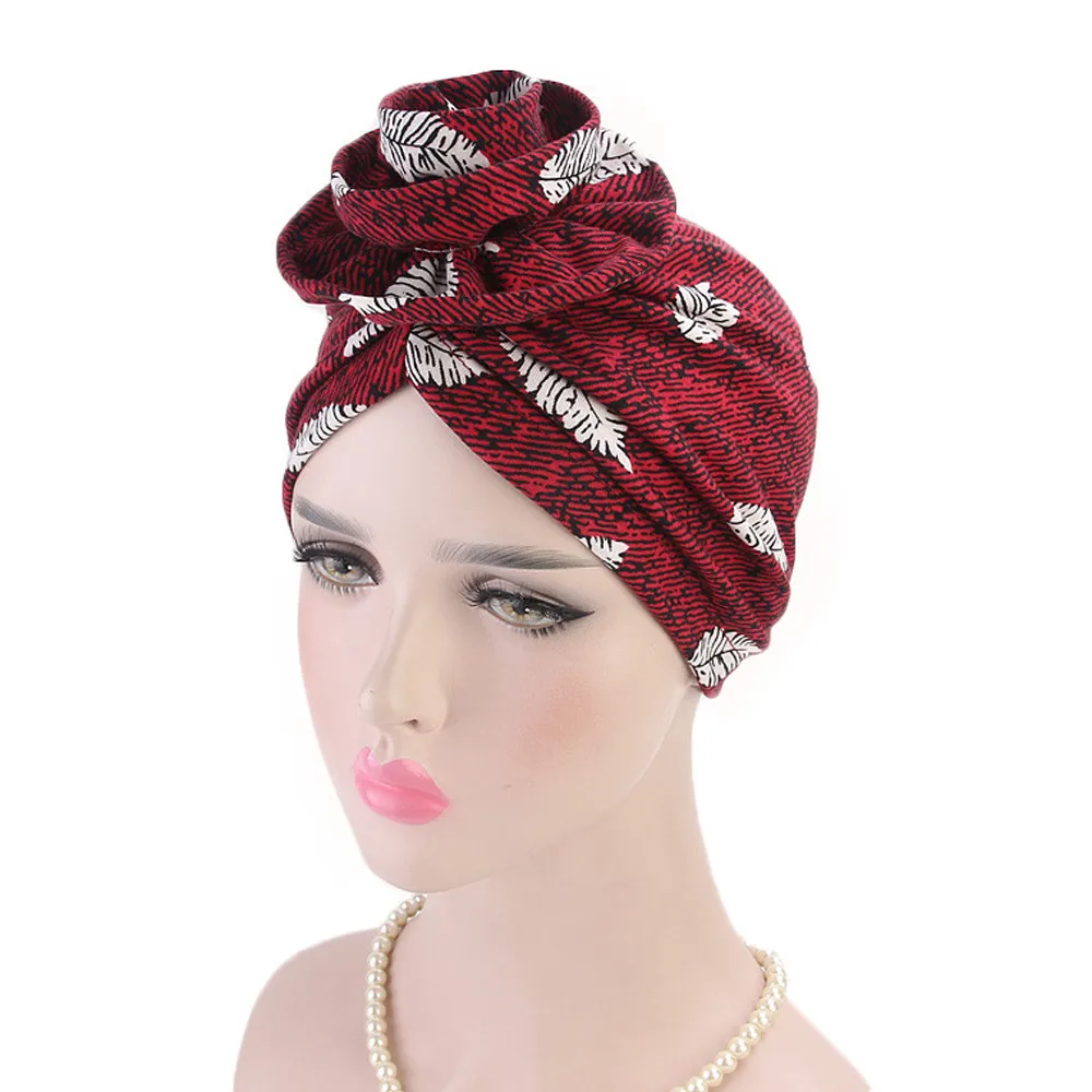 Женская мусульманская шляпа ретро тюрбан шляпа головной платок, шарф шапка бини для дам Мода девушки шляпа капот femme hiver