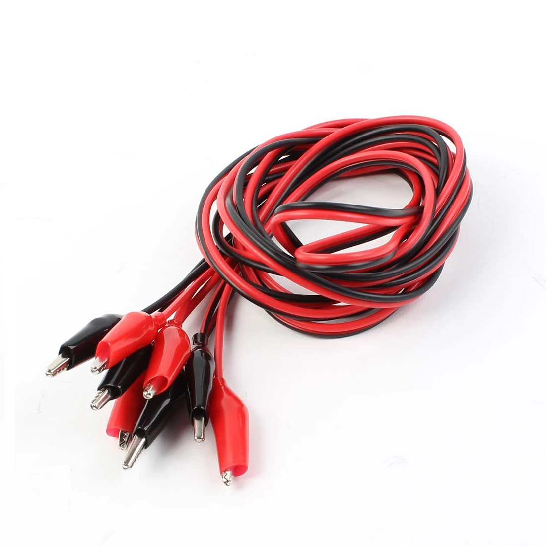 HHTL 2Pcs Double End Alligator Clips Test Lead Jumper Wire 1.5m 2 Coloralligator clipstest