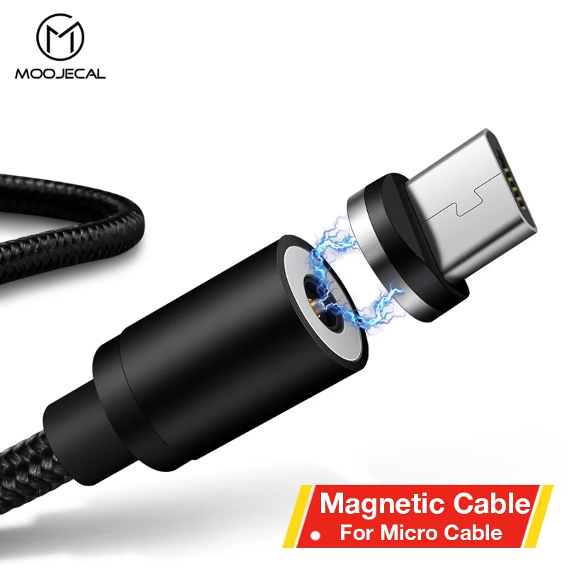 

MOOJECAL Micro USB Cable For Xiaomi Huawei Android Mobile Phone Fast Charging Magnetic Charger Magnet Microusb Data Cable Wire